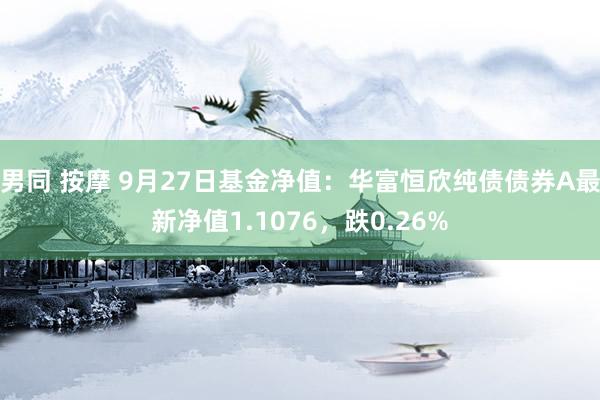 男同 按摩 9月27日基金净值：华富恒欣纯债债券A最新净值1.1076，跌0.26%