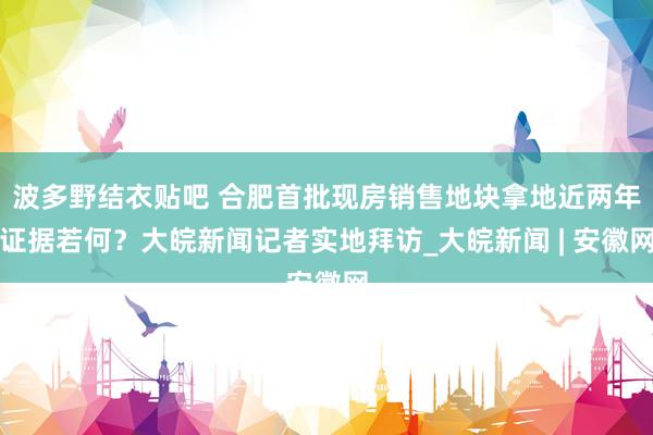 波多野结衣贴吧 合肥首批现房销售地块拿地近两年证据若何？大皖新闻记者实地拜访_大皖新闻 | 安徽网