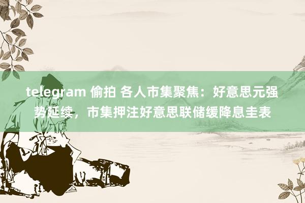 telegram 偷拍 各人市集聚焦：好意思元强势延续，市集押注好意思联储缓降息圭表