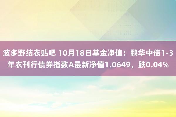 波多野结衣贴吧 10月18日基金净值：鹏华中债1-3年农刊行债券指数A最新净值1.0649，跌0.04%