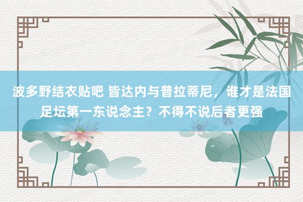 波多野结衣贴吧 皆达内与普拉蒂尼，谁才是法国足坛第一东说念主？不得不说后者更强