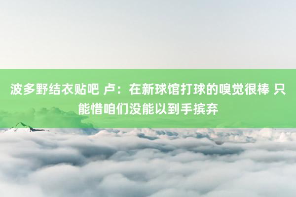 波多野结衣贴吧 卢：在新球馆打球的嗅觉很棒 只能惜咱们没能以到手摈弃