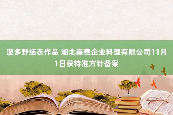 波多野结衣作品 湖北嘉泰企业料理有限公司11月1日获特准方针备案