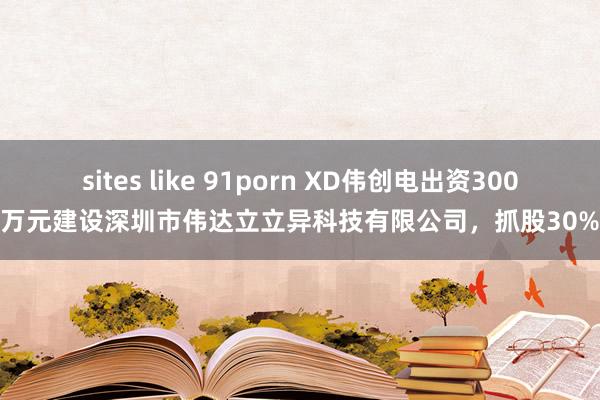 sites like 91porn XD伟创电出资300万元建设深圳市伟达立立异科技有限公司，抓股30%