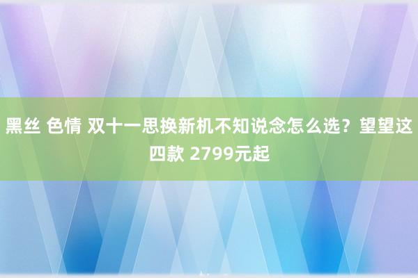 黑丝 色情 双十一思换新机不知说念怎么选？望望这四款 2799元起