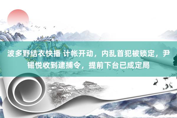 波多野结衣快播 计帐开动，内乱首犯被锁定，尹锡悦收到逮捕令，提前下台已成定局