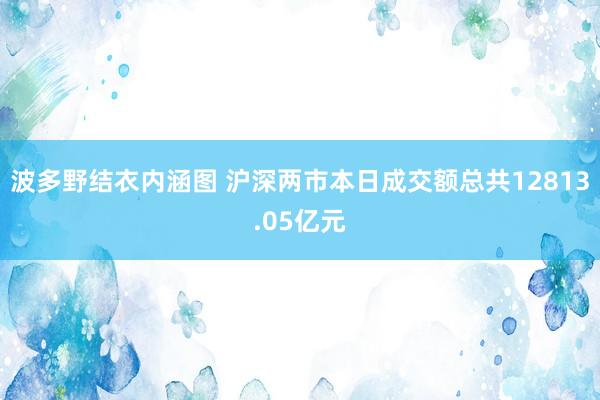 波多野结衣内涵图 沪深两市本日成交额总共12813.05亿元