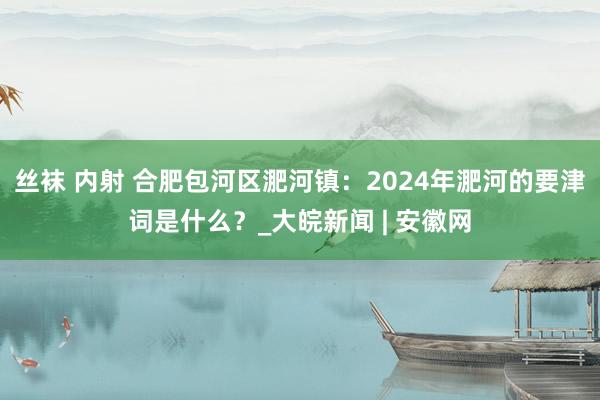 丝袜 内射 合肥包河区淝河镇：2024年淝河的要津词是什么？_大皖新闻 | 安徽网