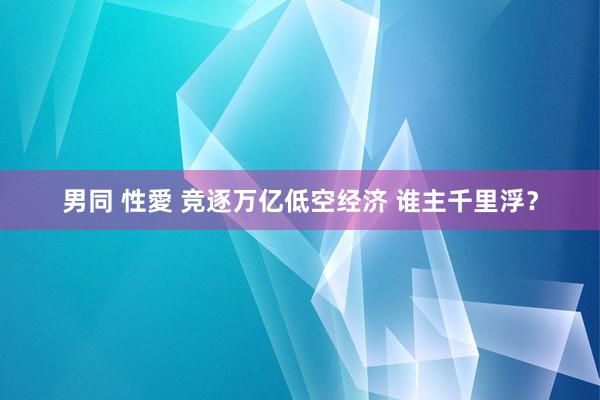 男同 性愛 竞逐万亿低空经济 谁主千里浮？