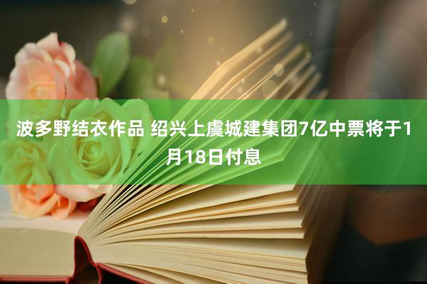 波多野结衣作品 绍兴上虞城建集团7亿中票将于1月18日付息