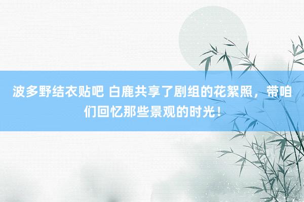 波多野结衣贴吧 白鹿共享了剧组的花絮照，带咱们回忆那些景观的时光！