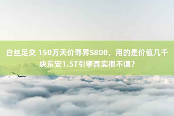 白丝足交 150万天价尊界S800，用的是价值几千块东安1.5T引擎真实很不值？